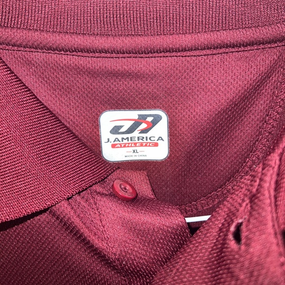 VIRGINIA TECH HOKIE J. AMERICA ATHLETIC MEN’S GOLF POLO SHIRT SIZE XL MAROON - Picture 3 of 4